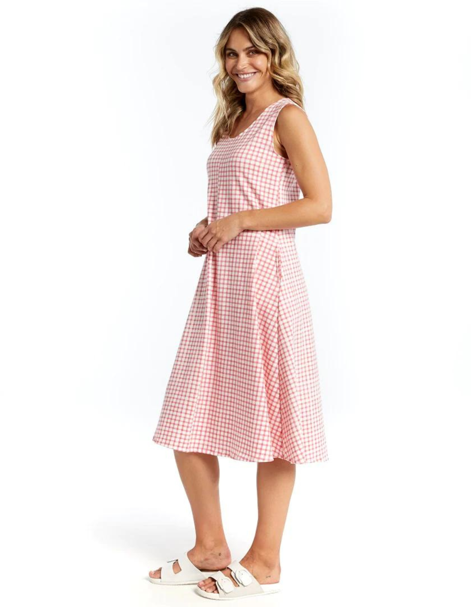 Belle Dress - Strawberry Check - Betty Basics