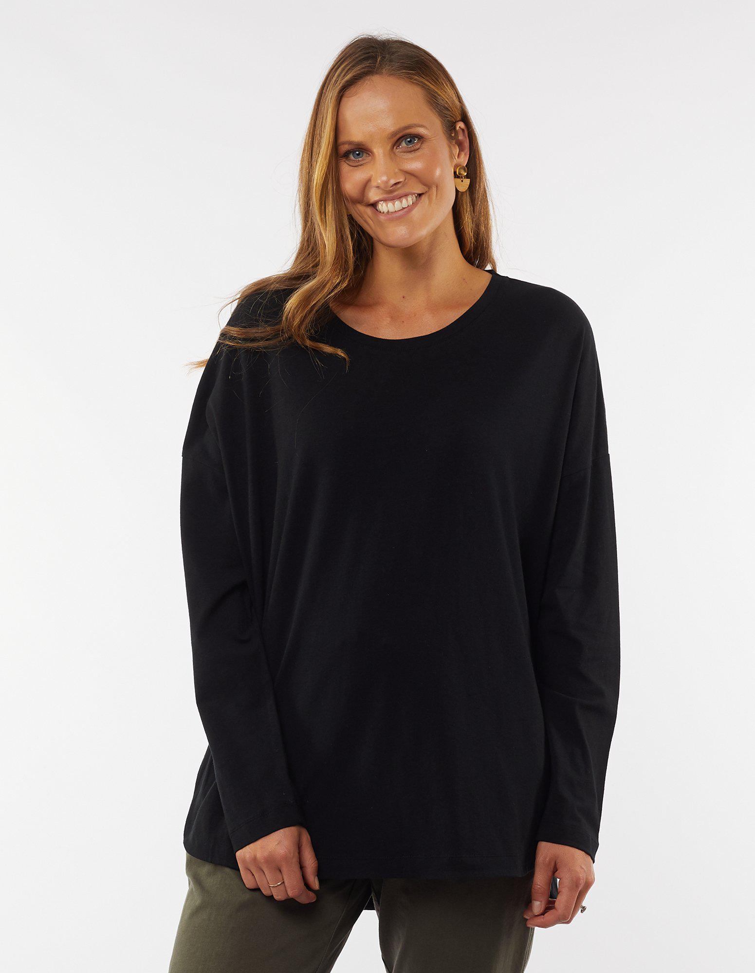 Society L/S Tee - Black - Elm Lifestyle – FUDGE Gifts Home Lifestyle