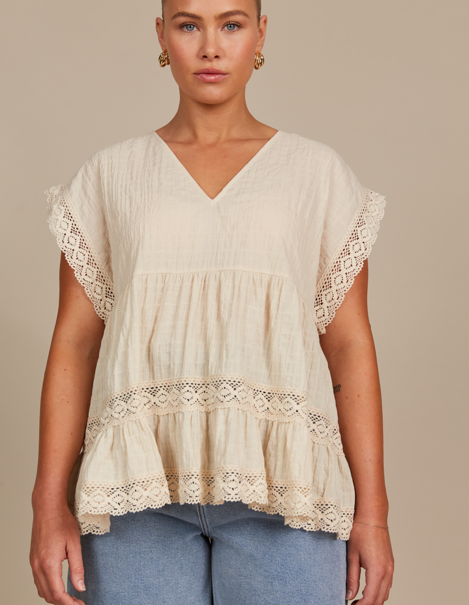 Fleur V Neck Top- Isle Of Mine