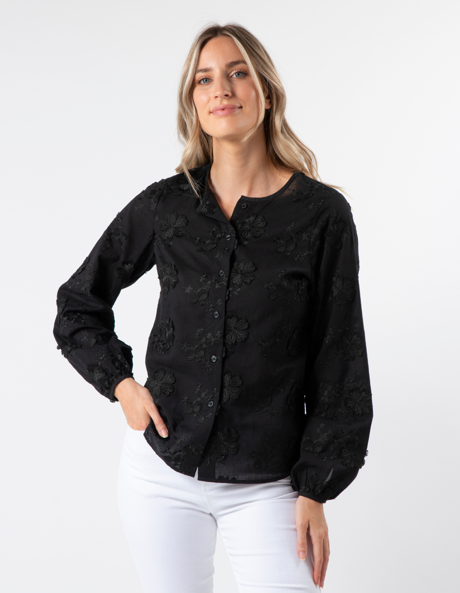 Frida Blouse - Black - Stella + Gemma - FUDGE Gifts Home Lifestyle