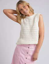 Janey Knit Vest - Pearl - Elm Lifestyle