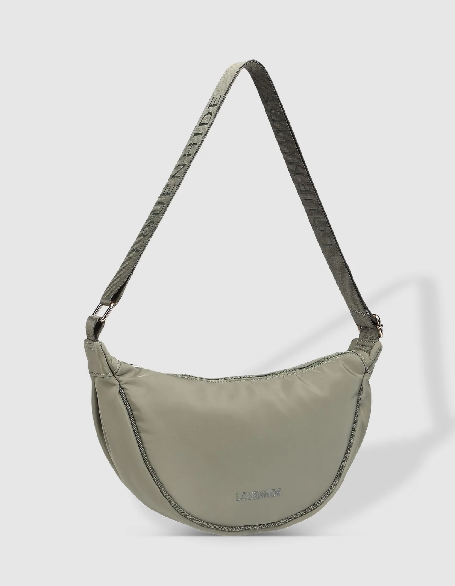 Sylvia Nylon Crossbody Bag- Khaki- Louenhide