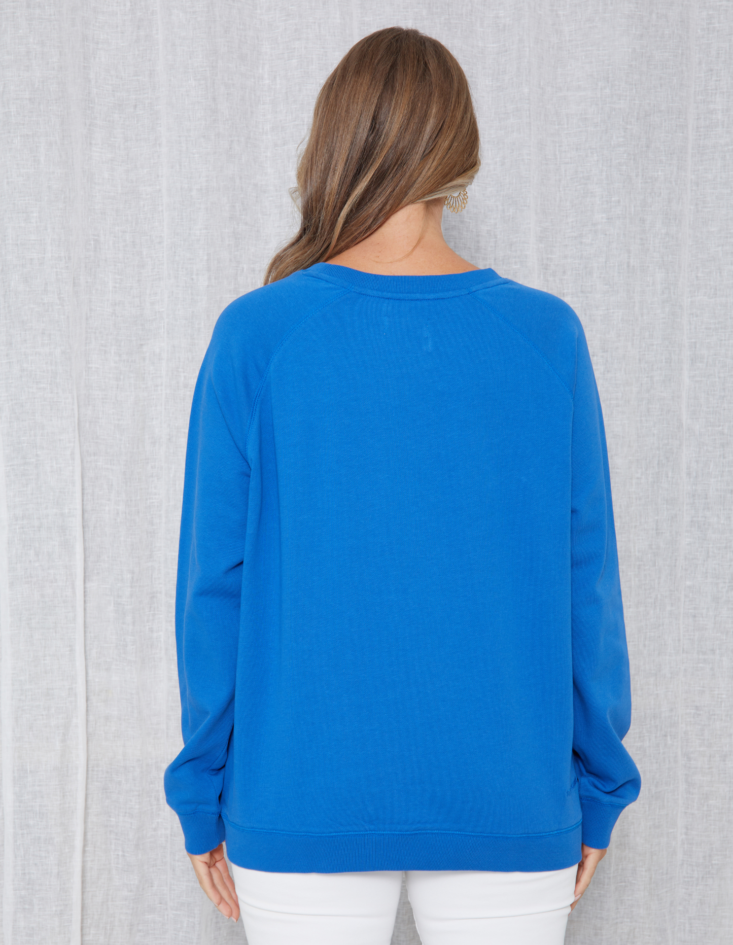 Sweater - Blue Sapphire White Cross - Stella + Gemma 8176