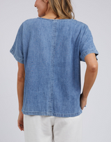 Andy Denim S/S Tee - Light Blue Wash - Elm Lifestyle