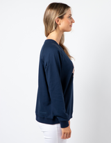 Classic Sweater - Navy with Blush Doily - Stella + Gemma