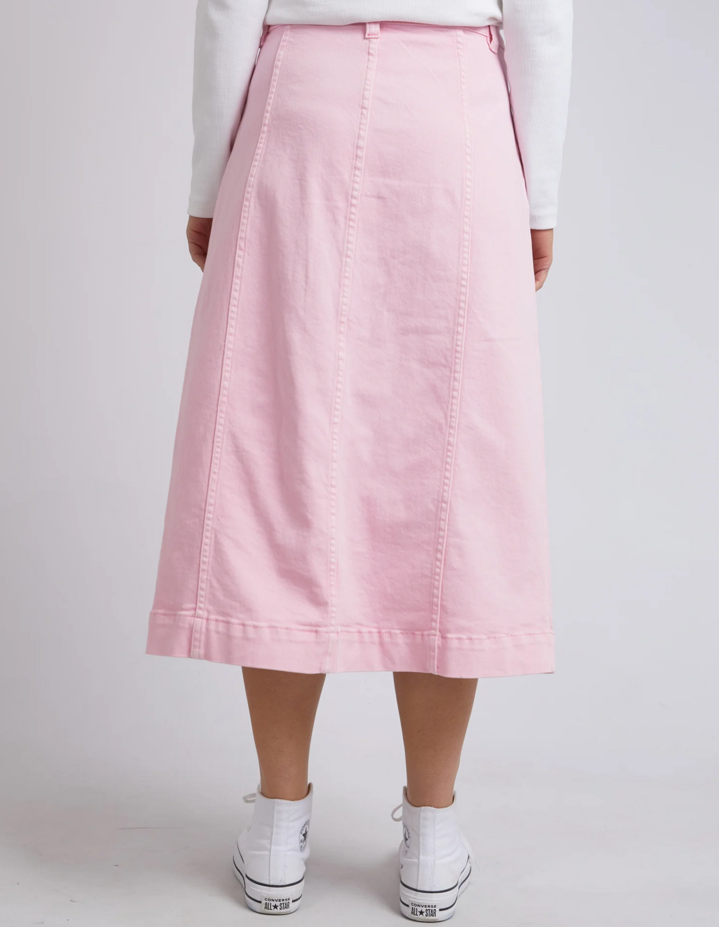 Florence Button Thru Skirt - Splendid Pink - Elm Lifestyle