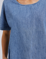 Andy Denim S/S Tee - Light Blue Wash - Elm Lifestyle