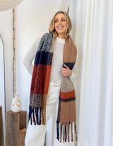 Check Knit Scarf - Fudge Gifts