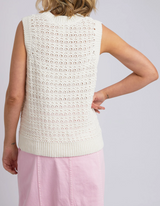 Janey Knit Vest - Pearl - Elm Lifestyle