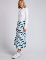 Janey Geo Skirt - Navy Geo Print - Elm Lifestyle