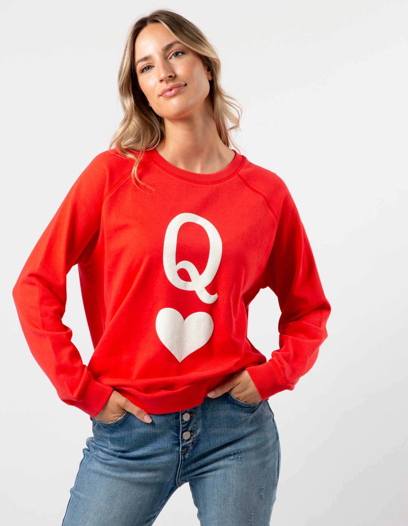 Classic Sweater - Flame with Queen Hearts - Stella + Gemma