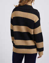 Estella Stripe Knit - Black/Tan - Foxwood - FUDGE Gifts Home Lifestyle