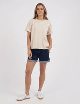 Huntleigh Oversized Tee - Oat - Foxwood