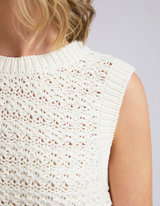 Janey Knit Vest - Pearl - Elm Lifestyle