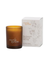 Soy Wax Candle - Rose Geranium - Myrtle & Moss