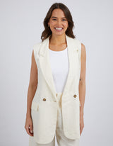 Brigitte Sleeveless Blazer - Toasted Coconut - Elm Lifestyle - FUDGE Gifts Home Lifestyle