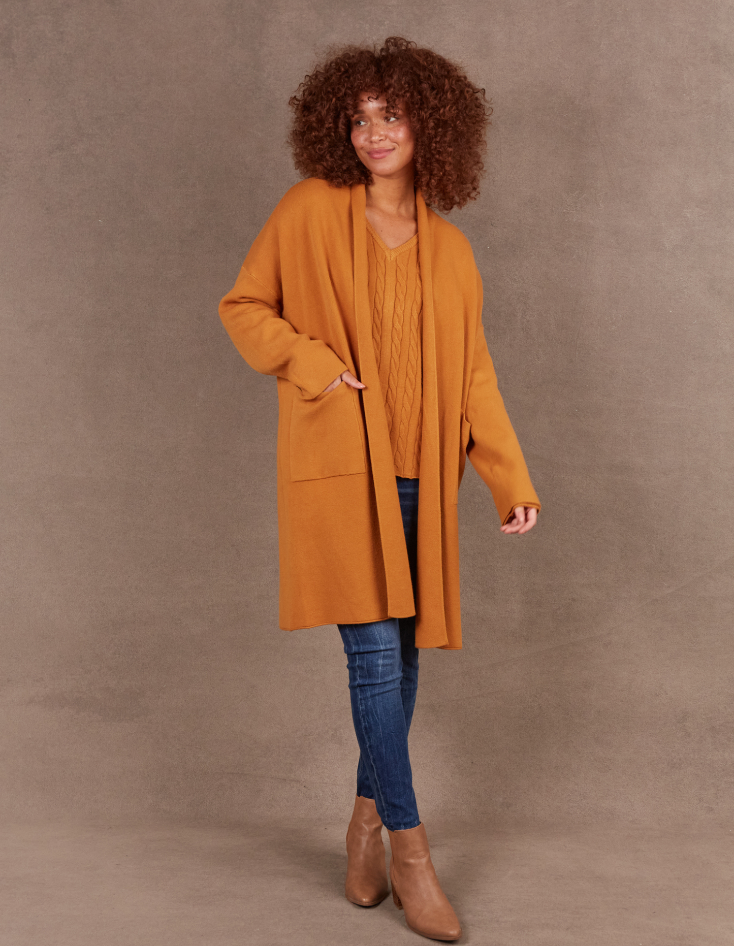 Alawa Cardigan - Ochre - Eb & Ive