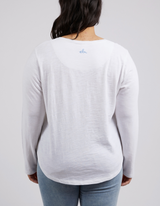 Byron Long Sleeve Tee - White - Elm Lifestyle