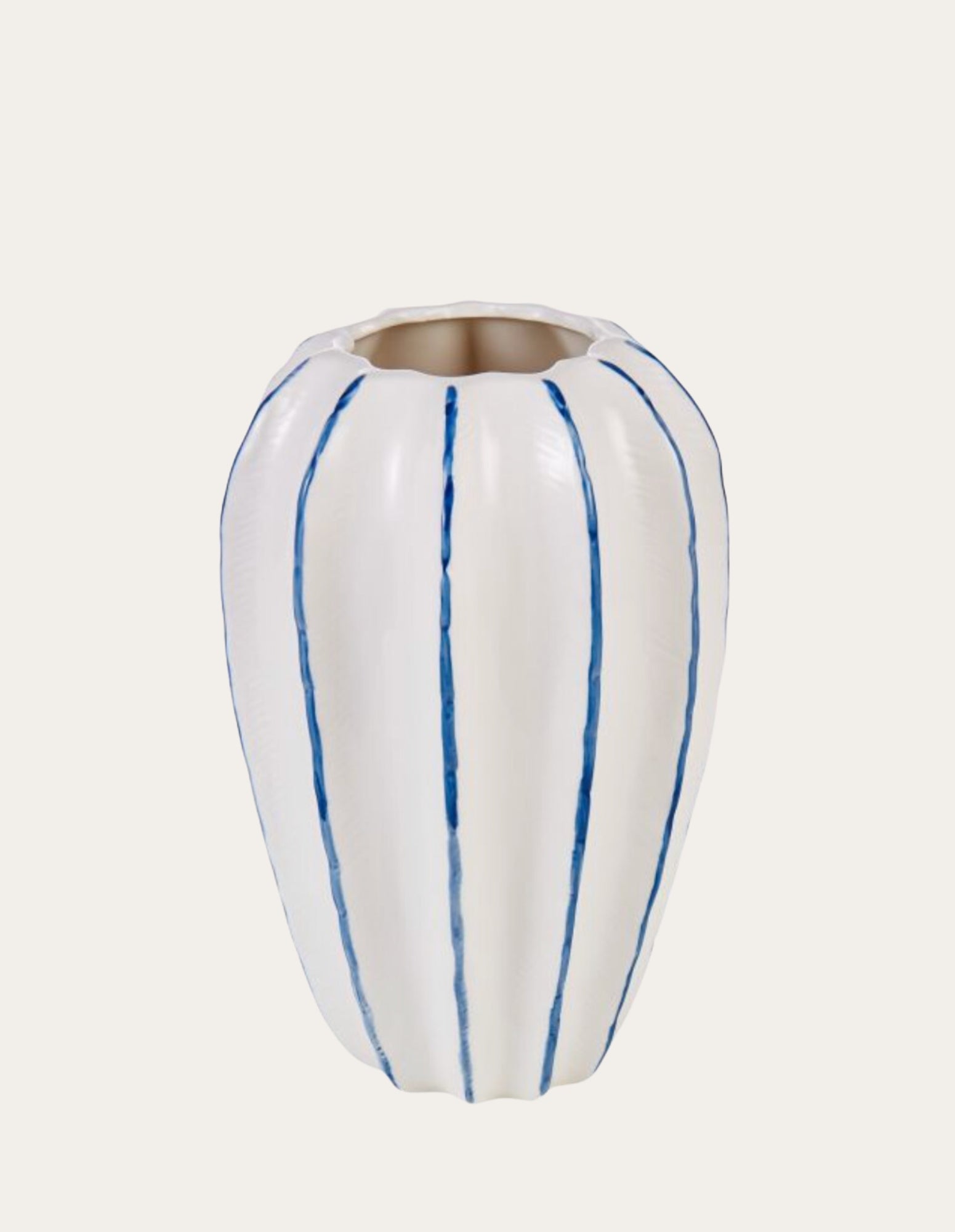 Cleo Stripe Ceramic Vase 14x21.4cm