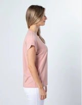 Cuffed Sleeve T-Shirt - Rose - Stella + Gemma