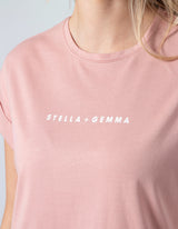 Cuffed Sleeve T-Shirt - Rose - Stella + Gemma