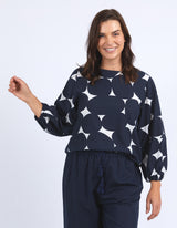 Demi Spot Top - Navy - Elm Lifestyle