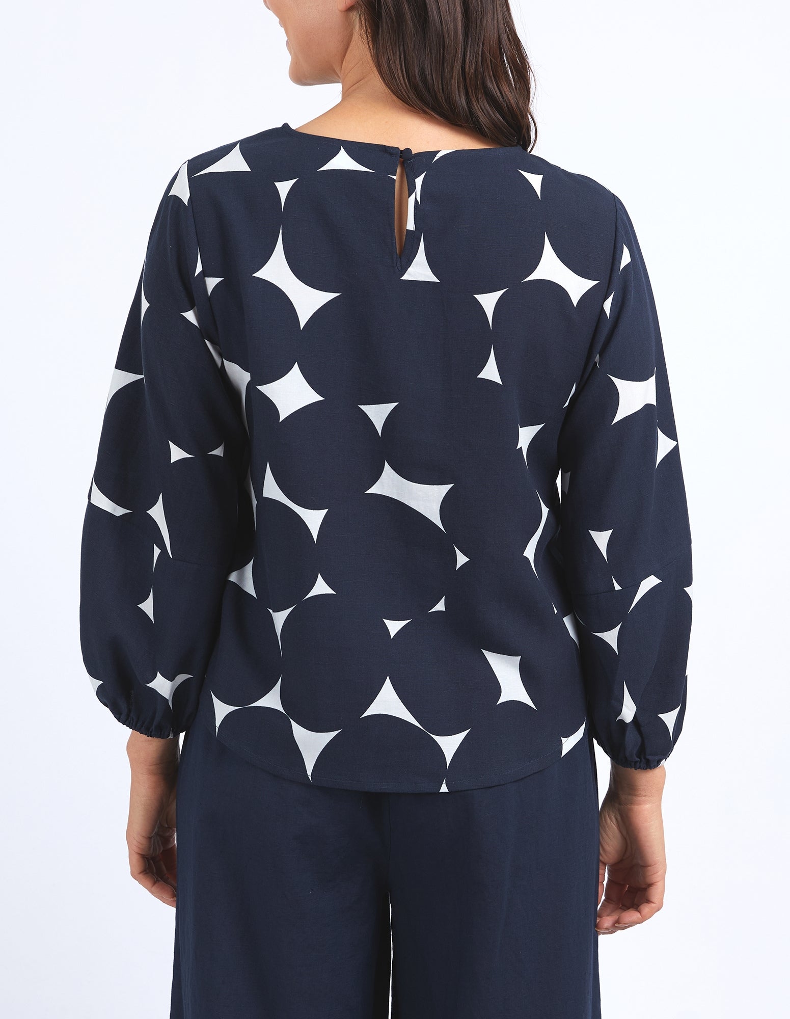 Demi Spot Top - Navy - Elm Lifestyle