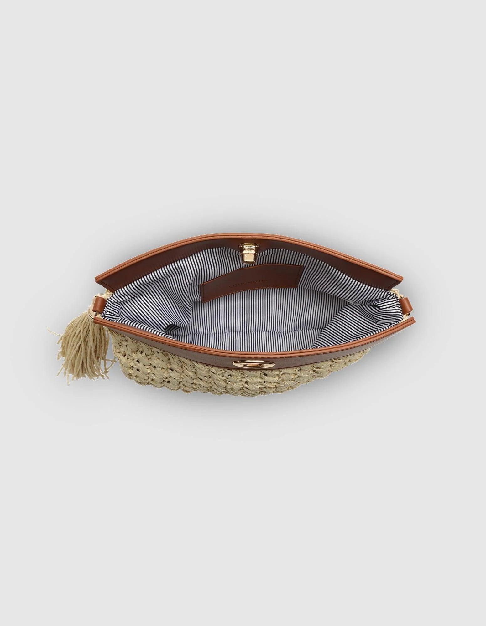 Fern Raffia Clutch - Tan - Louenhide