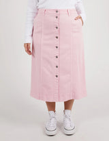 Florence Button Thru Skirt - Splendid Pink - Elm Lifestyle