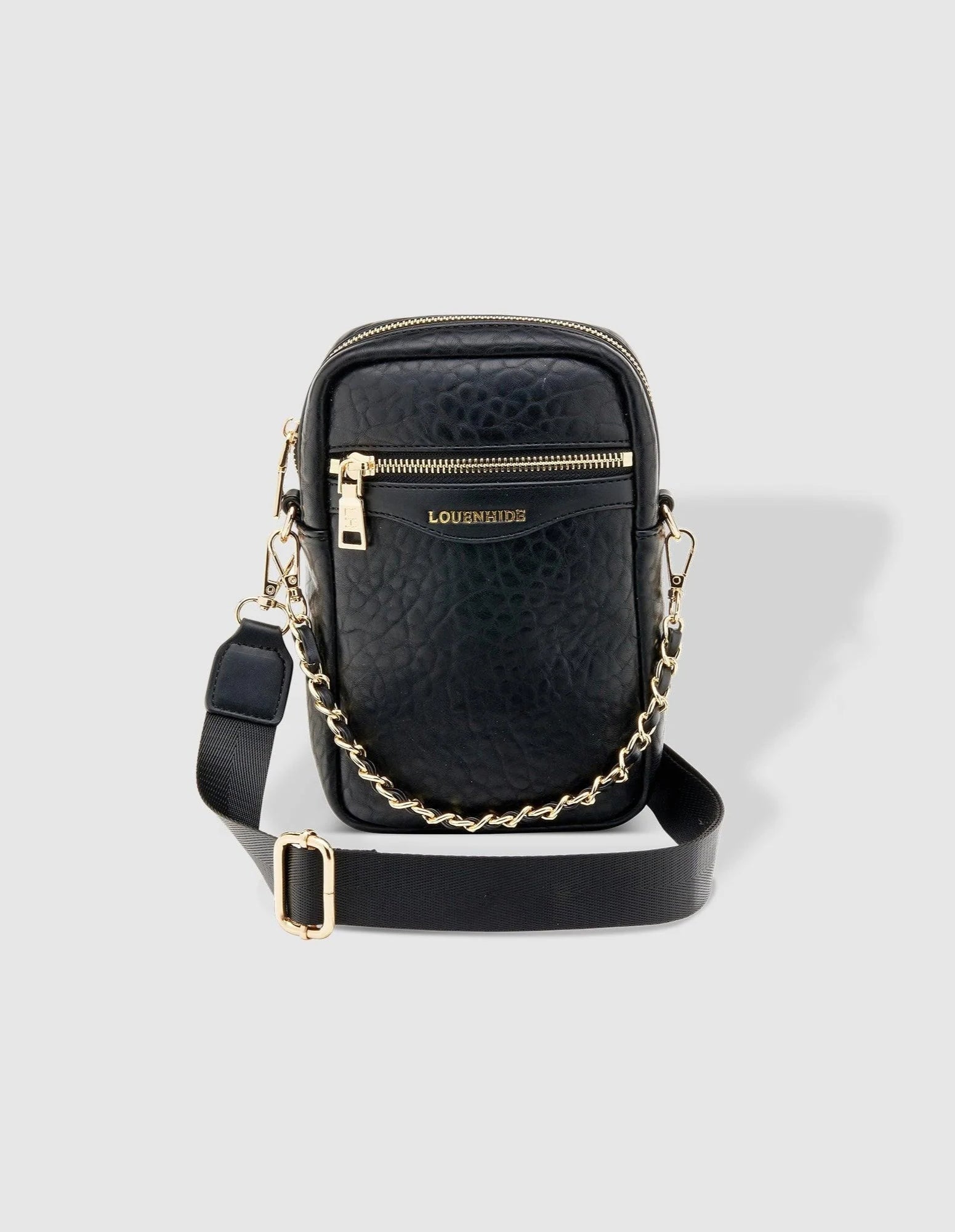 Frankie Phone Crossbody Bag - Black - Louenhide