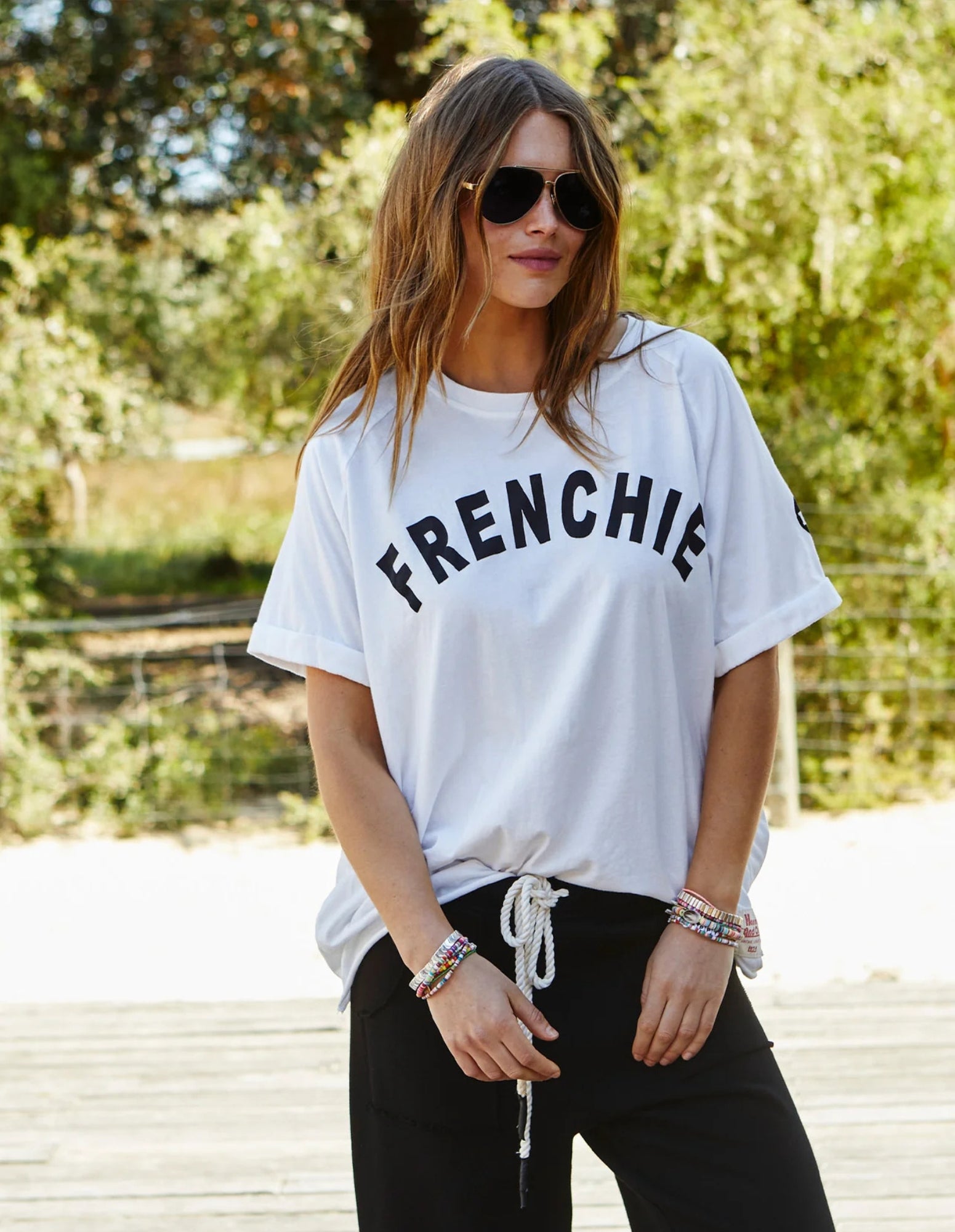 Frenchie Tee - White - Hammill & Co