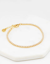 Isla Tennis Bracelet - Gold - Zafino