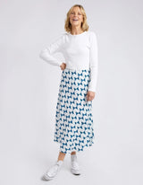 Janey Geo Skirt - Navy Geo Print - Elm Lifestyle