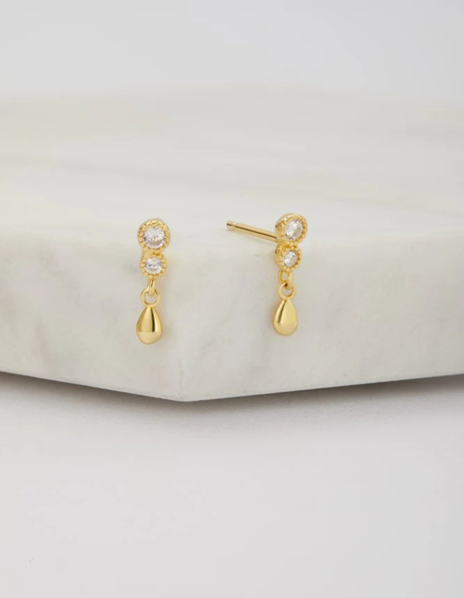 Jasmine Stud Earring - Gold - Zafino