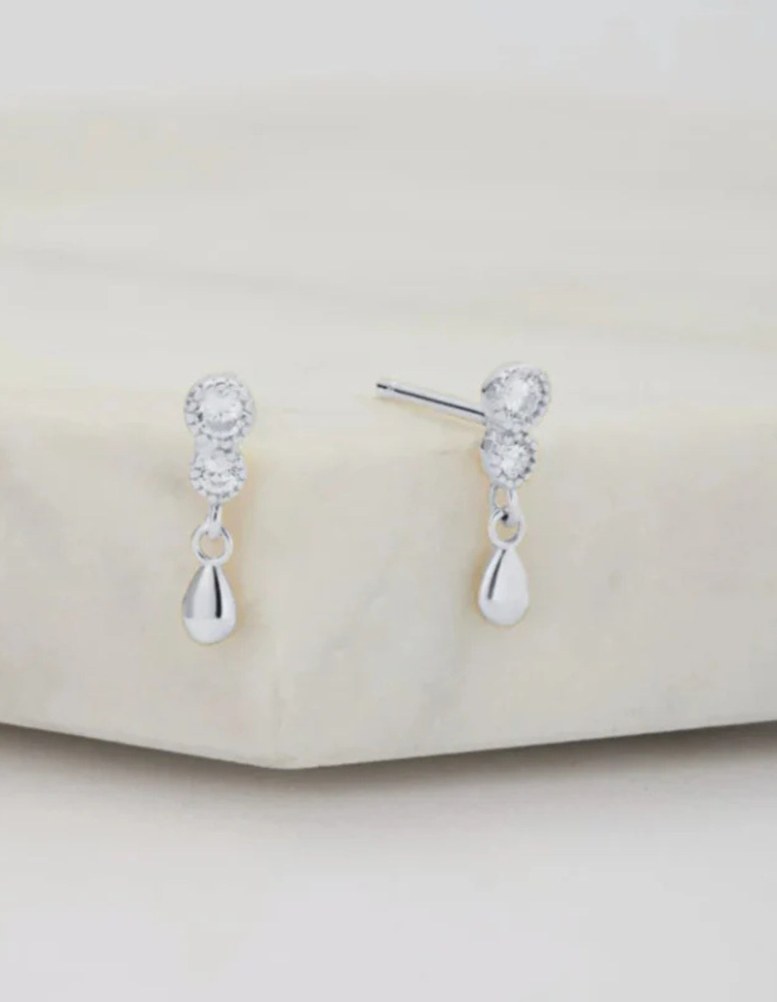 Jasmine Stud Earring - Silver - Zafino