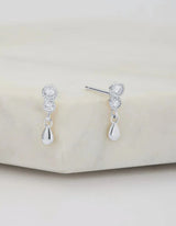 Jasmine Stud Earring - Silver - Zafino