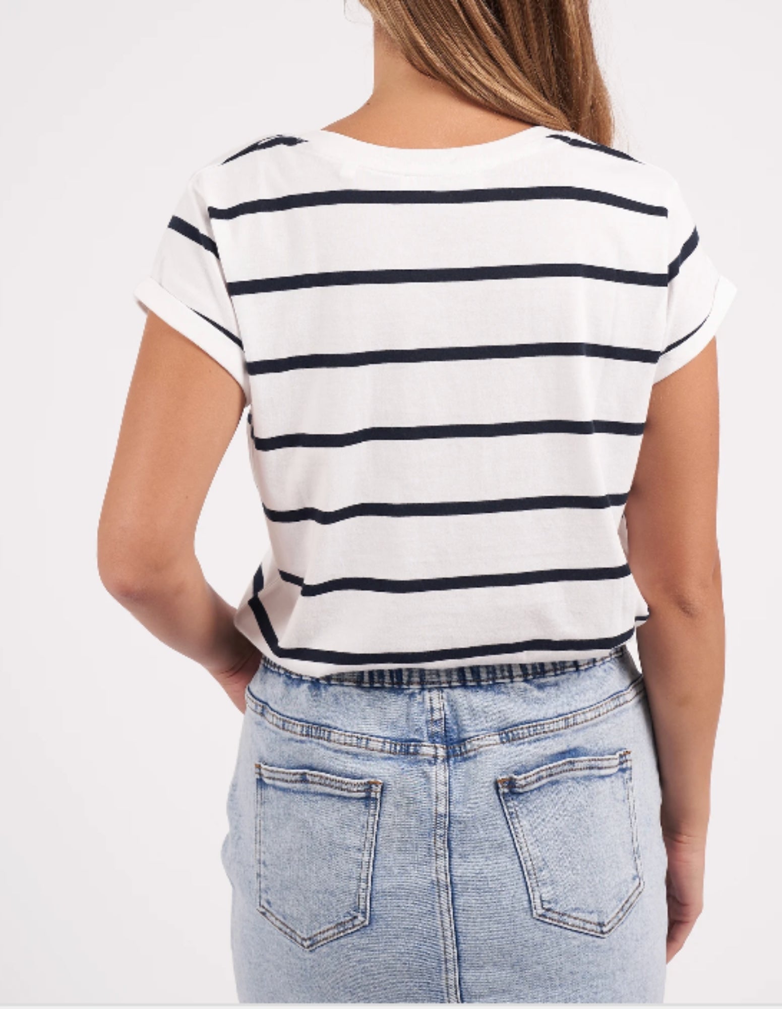 Manly Stripe Vee Tee -  Stripe - Foxwood