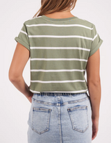 Manly Stripe Vee Tee -  Stripe - Foxwood