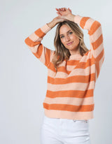 Melinda Jumper - Summer Apricot Stripe - Stella + Gemma