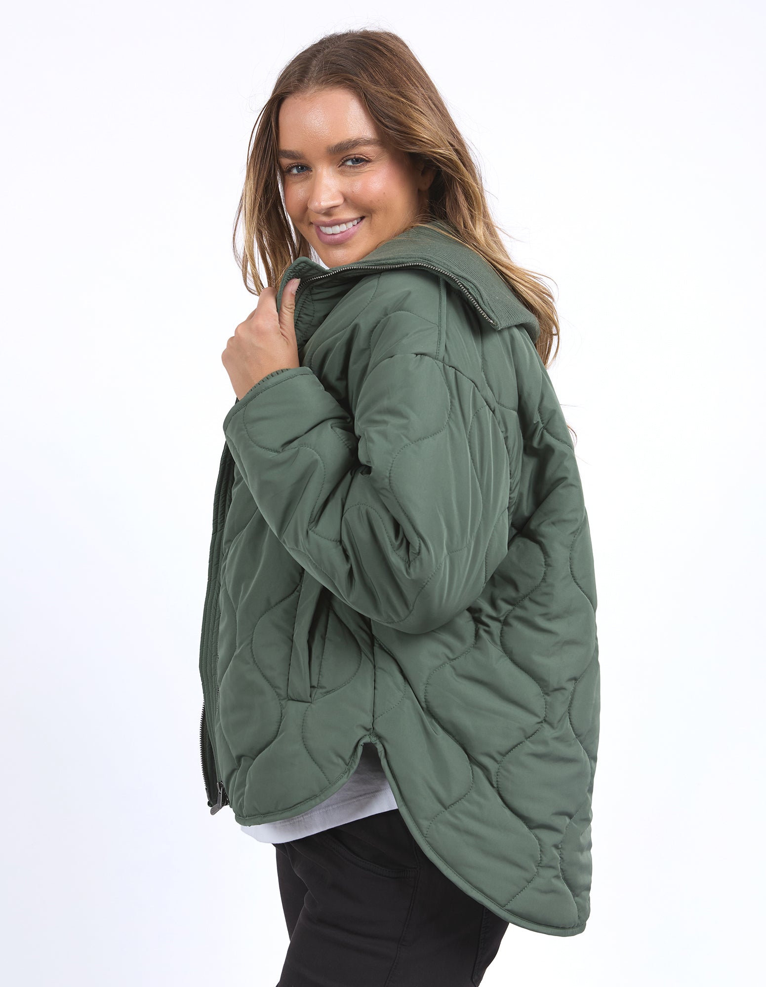 Mellow Quilted Jacket - Khaki - Foxwood