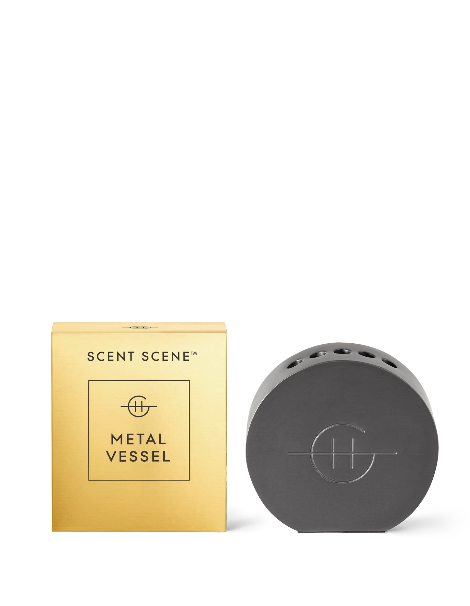 Scent Scene™ Stand Metal Vessel- Gunmetal- Glasshouse Fragrances