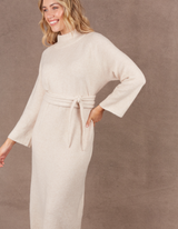 Paarl Tie Knit Dress - Oat - Eb & Ive - FUDGE Gifts Home Lifestyle