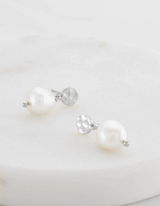 Penny Pearl Earring - Silver - Zafino