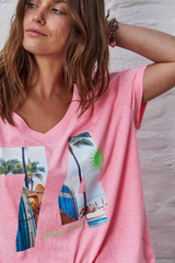 Palm Number V Neck Tees - Hammill&Co - FUDGE Gifts Home Lifestyle