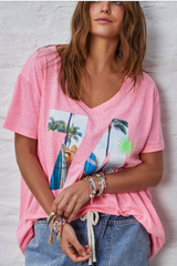 Palm Number V Neck Tees - Hammill&Co - FUDGE Gifts Home Lifestyle