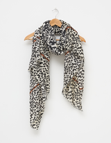 Scarf - Cheetah Blk/White - Stella + Gemma