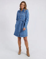 Riley Denim Dress - Mid Blue - Foxwood - FUDGE Gifts Home Lifestyle