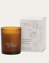 Soy Wax Candle - Rose Geranium - Myrtle & Moss