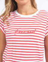 Signature Stripe Tee - Cayenne/White - Foxwood