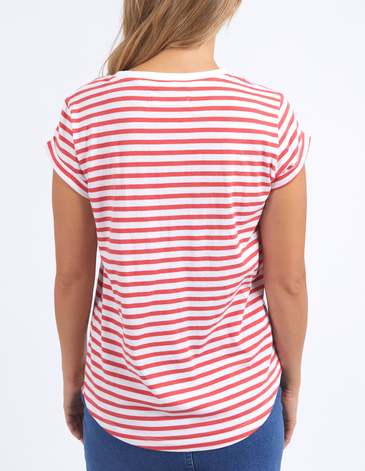 Signature Stripe Tee - Cayenne/White - Foxwood